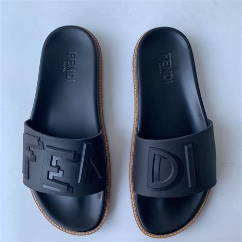 fendi sliders mens|fendi flat slides.